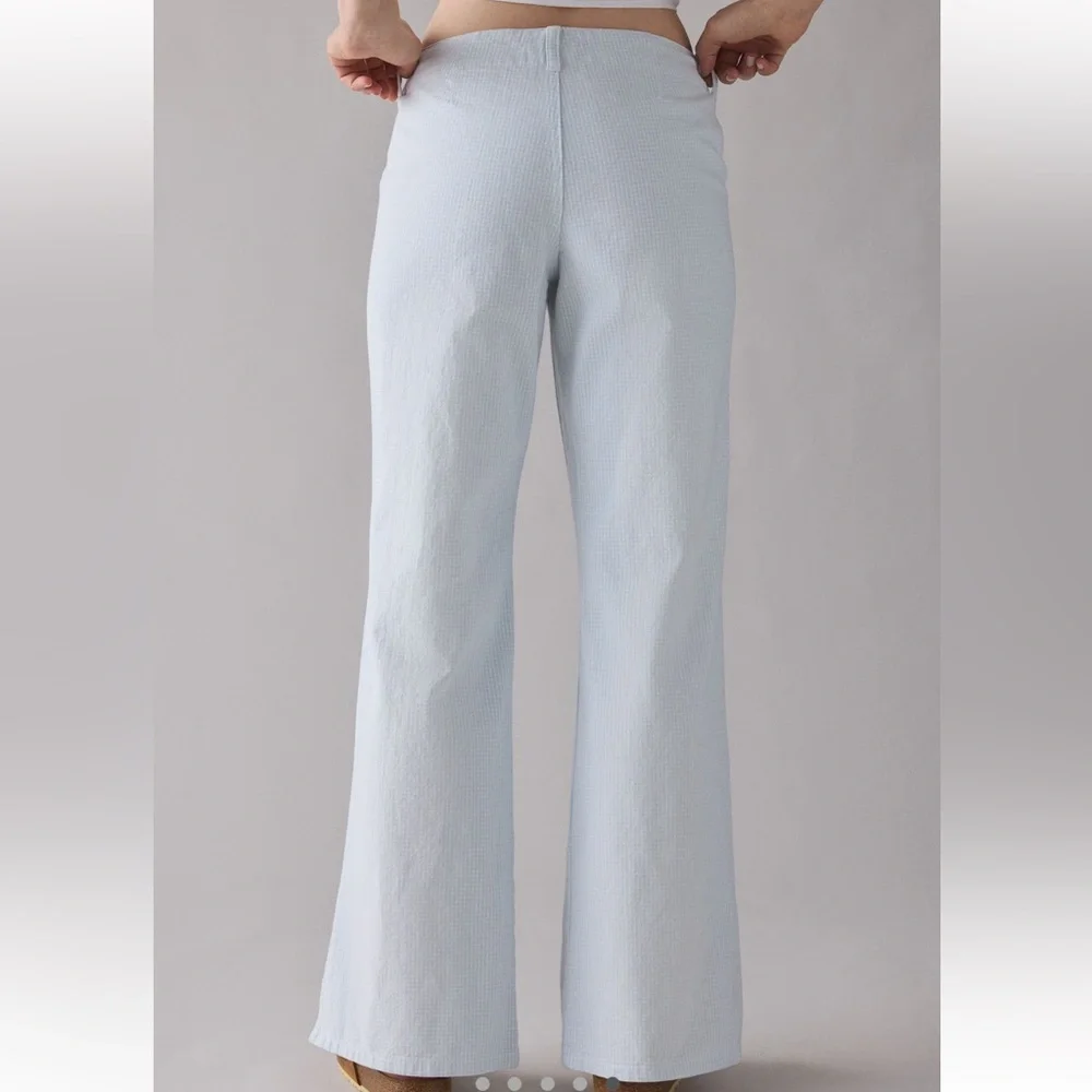 Urban Outfitters BDG Silverlake Blue Gingham Mid-Rise Straight Leg Pant